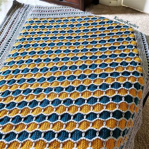 Madhu Honeycomb Blanket Tunisian Crochet Pattern PDF | Etsy