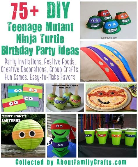 75+ DIY Teenage Mutant Ninja Turtles Birthday Party Ideas | About Fam… | Ninja turtle birthday ...