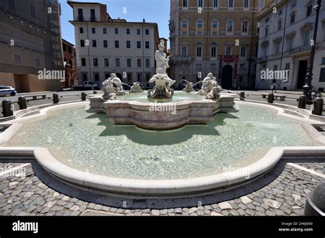 italy, rome, piazza navona, fountain of the moor Stock Photo - Alamy