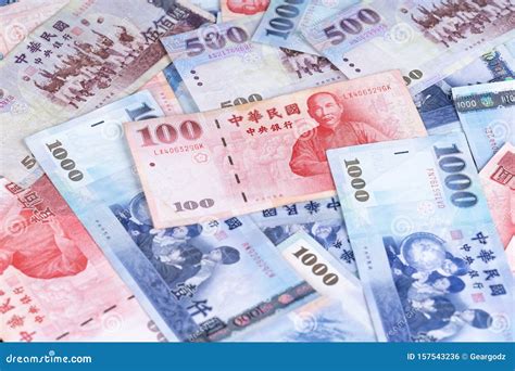 New Taiwan Dollar banknote stock photo. Image of asia - 157543236