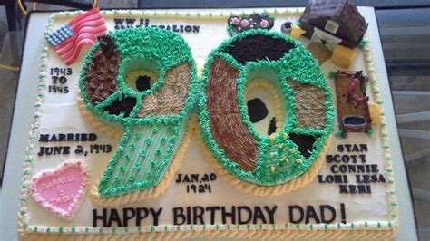 90th birthday cake | 90th birthday cakes, Party cakes, Dad cake