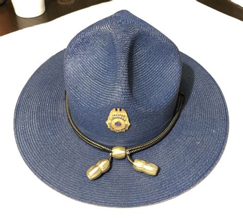 Vintage Louisiana State Police Trooper Hat Stratton Self Forming 7 1/8 ...