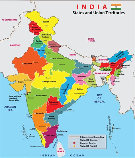 Union Territories And Capitals Of India