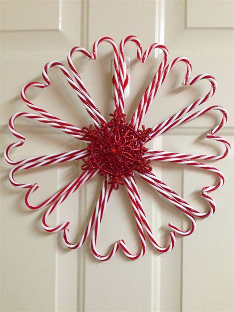 Dollar Tree candy cane wreath | Christmas crafts, Candy cane crafts, Christmas crafts diy