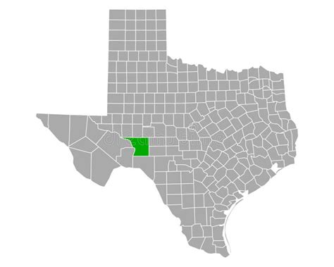 Map of Crockett County in Texas Stock Vector - Illustration of geography, vector: 116709469