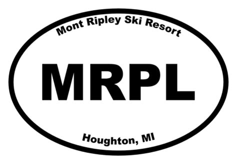 Mont Ripley Ski Resort Oval Sticker