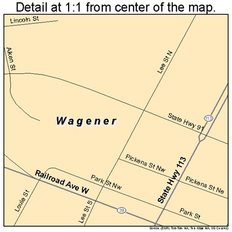 Wagener South Carolina Street Map 4574050