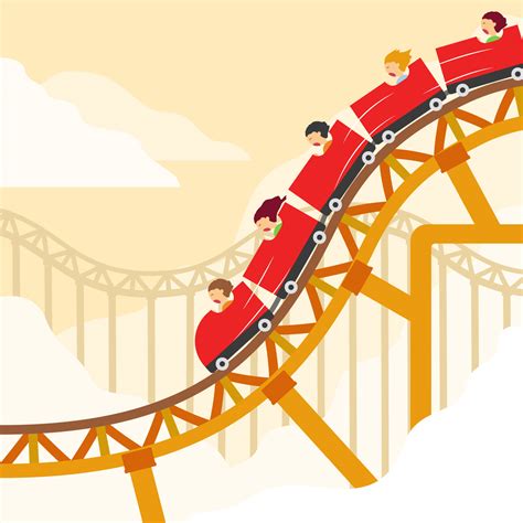 Rollercoaster on the sky 191086 Vector Art at Vecteezy