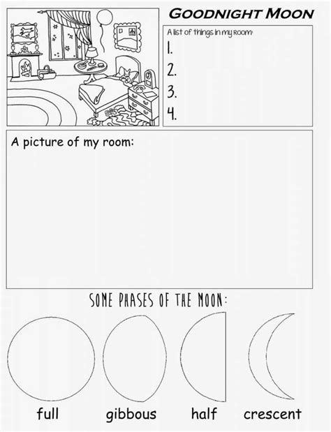 Moon Phases Kindergarten Worksheet