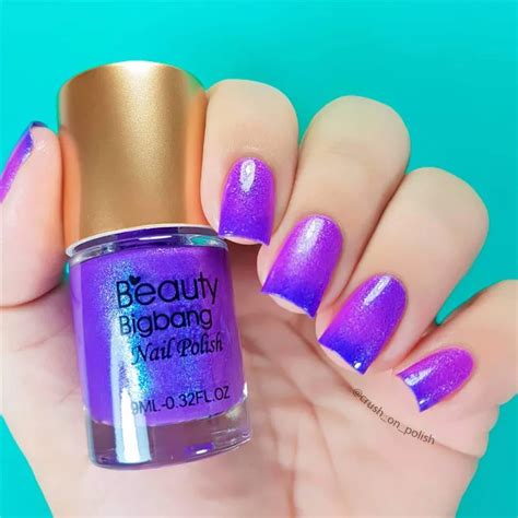 BeautyBigBang 9ml Color Changing Nail Polish Glitter Temperature Changing Thermal Nail Polish ...