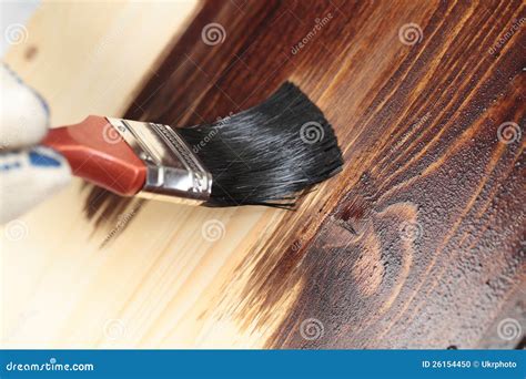 Varnishing a wooden shelf stock photo. Image of horizontal - 26154450