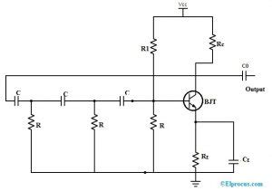 RC Phase Shift Oscillator : Circuit using BJT, Frequency and Applications