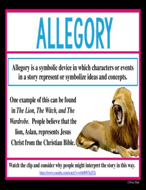 Allegory Examples - Fill Online, Printable, Fillable, Blank | pdfFiller