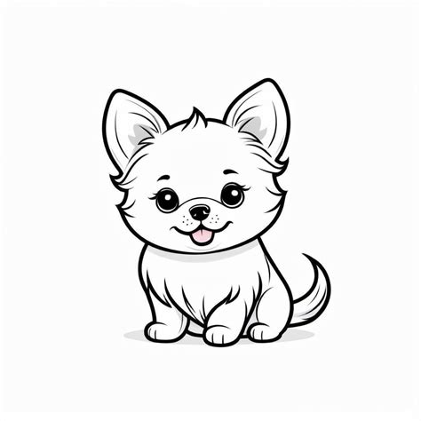 Drawing of a Cute Little White Dog | Stable Diffusion 在线