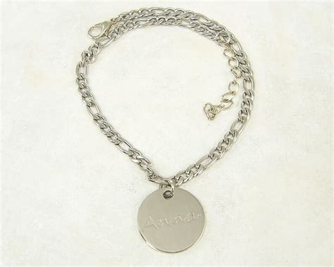 Personalized Ankle Bracelet Silver Name Initials Custom - Etsy