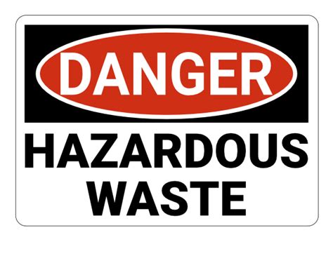 Printable Hazardous Waste Danger Sign