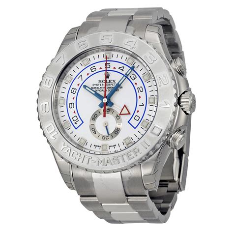 Rolex Yacht-Master II White Dial 18K White Gold Rolex Oyster Automatic ...