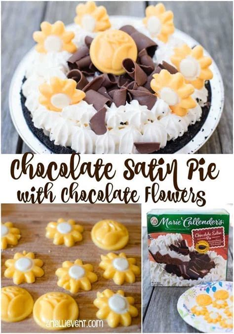 Chocolate Satin Pie with Chocolate Flowers - An Alli Event