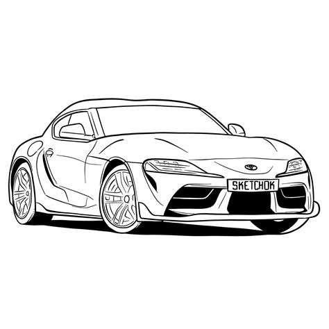 Toyota Supra Drawing Sketch Coloring Page Toyota Supra Classic Images | The Best Porn Website