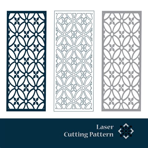 Laser and CNC cut pattern. Vector template with abstract geometric ...