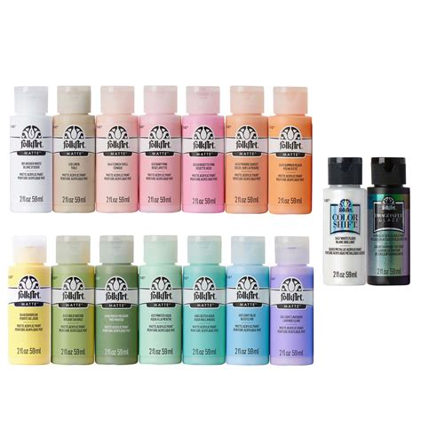 Shop Plaid FolkArt ® Acrylic Colors Value Paint Set - Pastel Rainbow ...