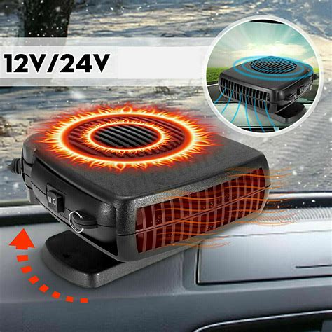 12V Car Auto Portable Electric Fan Heater Heating Cooling Fan Defroster ...