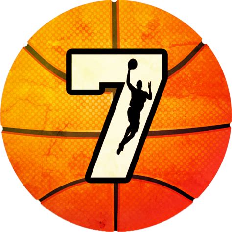 Number 7 Basketball and Player Classic Round Sticker | Zazzle | Round stickers, 100 chart ...