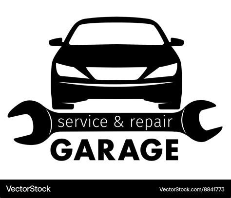 Auto center garage service and repair logo Vector Image