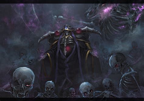 Skeleton digital wallpaper, Ainz Ooal Gown, Overlord (anime), red eyes, skull HD wallpaper ...