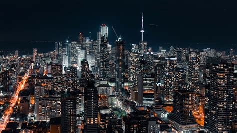 Toronto City Skyline At Night - YouTube