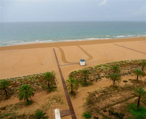 Aerial View of Gandia Beach in Spain Stock Photo - Image of resort, paradise: 126960330