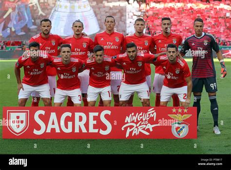 SL Benfica team lineup seen before the League NOS 2018/19 football ...