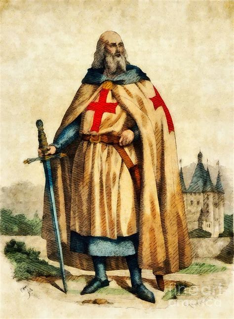 Jacques De Molay, Last Grand Master of the Knights Templar Painting by ...