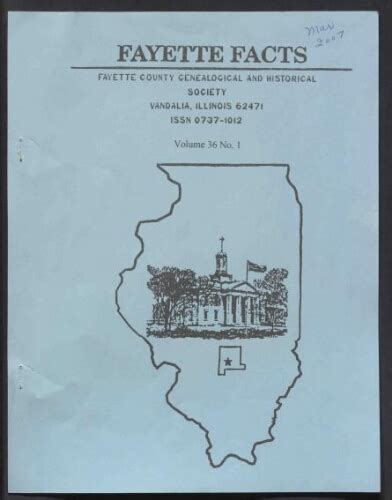 Fayette facts (Fayette County, Illinois) - v. 36, no. 1 (Mar. 2007)