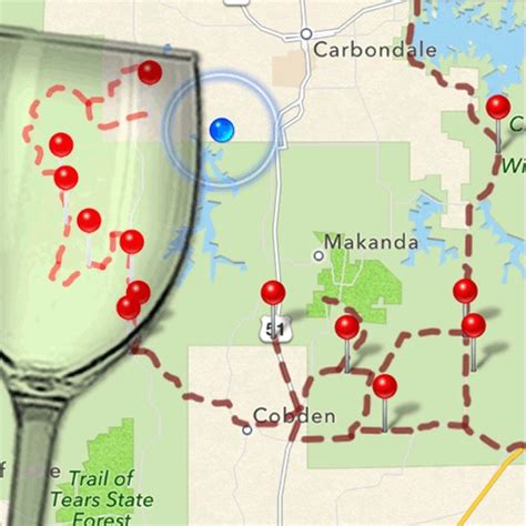 Map Of Southern Illinois Wine Trail