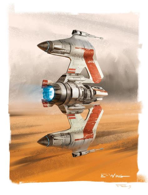 E-Wing Starfighter | Star wars spaceships, Star wars vehicles, Star ...