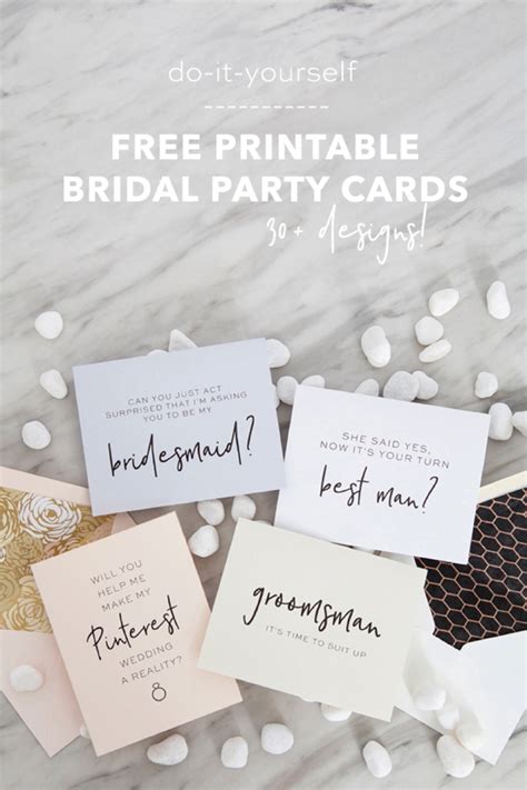 30+ Free Printable "Will You Be My Bridesmaid" Cards!