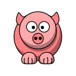 Red piglet vector illustration | Free SVG