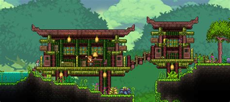 Steam Community :: :: Bamboo Bungalow | Terraria house design ...