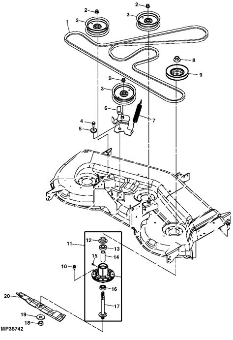 John Deere 60d Mower Deck Parts Diagram