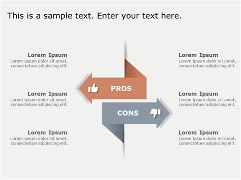 Pros And Cons Arrows Template | Infographic powerpoint, Powerpoint templates, Business ...