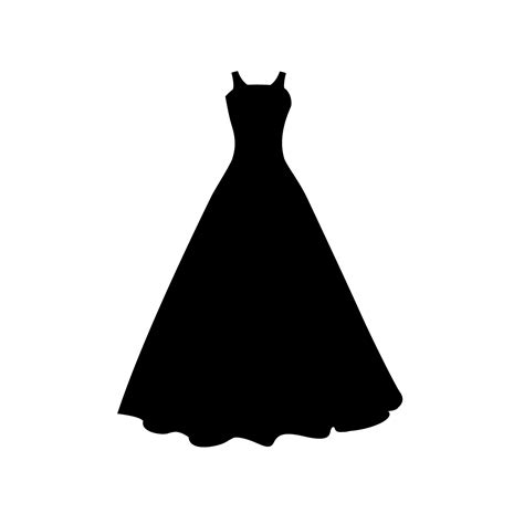 Bride Dress Silhouette Svg