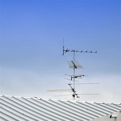 TV Antenna On Roof Royalty Free Stock Image - Image: 28516266