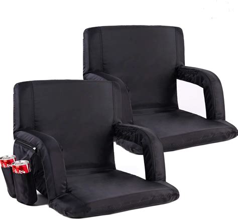 Stadium Seats for Bleachers with Back Support,Reclining Stadium Seats Chair with Padded Cushion ...