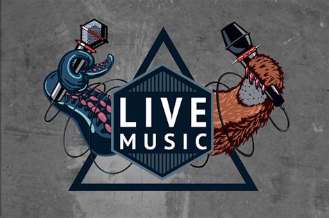 Live music emblem ~ Illustrations on Creative Market