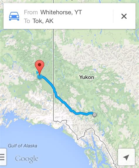 Whitehorse, Yukon to Tok, Alaska – 640km – Russels en Route