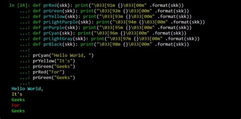 Print Colors in Python terminal - GeeksforGeeks