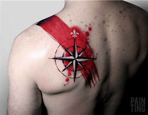 Nautical Star Tattoo on Shoulder Blade - Best Tattoo Ideas Gallery