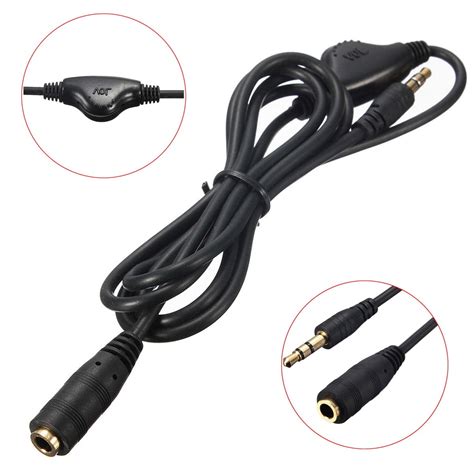 3.5mm Headphone Volume Control Extension Cord Cable Audio Stereo Adapter 80cm | Walmart Canada