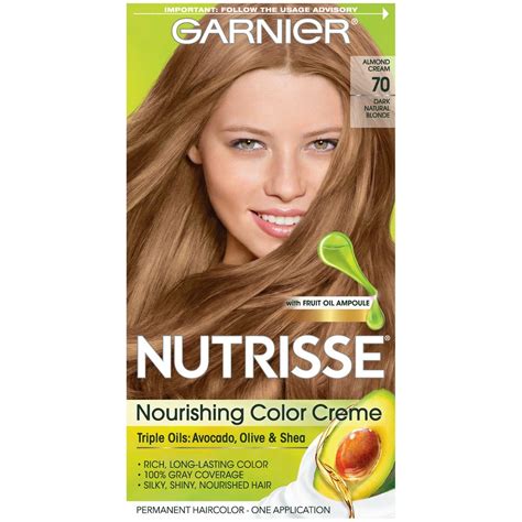 Garnier Nutrisse Nourishing Permanent Hair Color Creme | Garnier hair color, Light golden brown ...